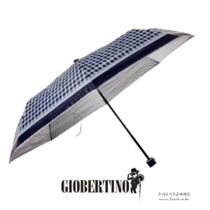 우산. 인쇄용우산 지오베르티노 3단 체크실버 색상랜덤발송