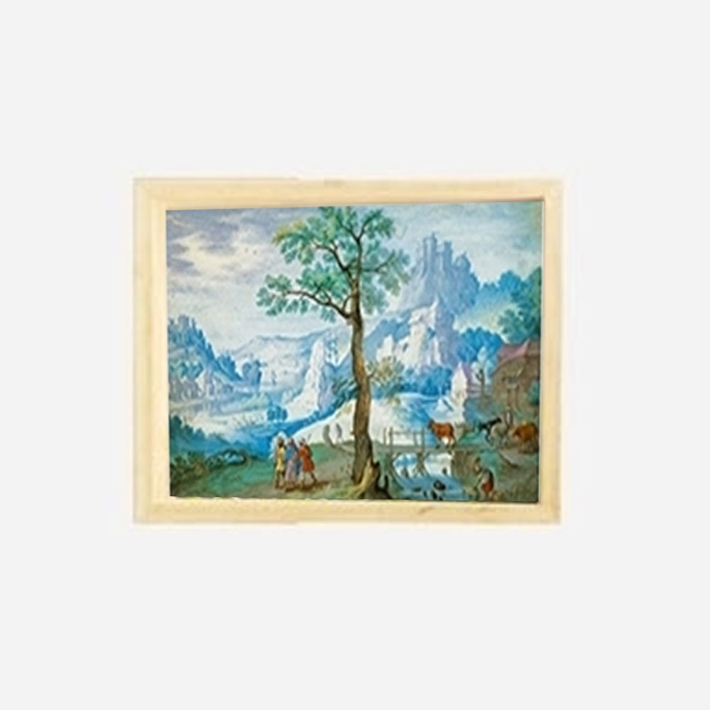 16. Landscape With Christ On The Road To Emmaus(1585) - 성화대나무슬라이드양면액자