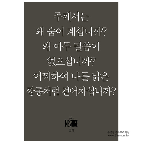 메시지미니북 메시지욥기 - 유진피터슨