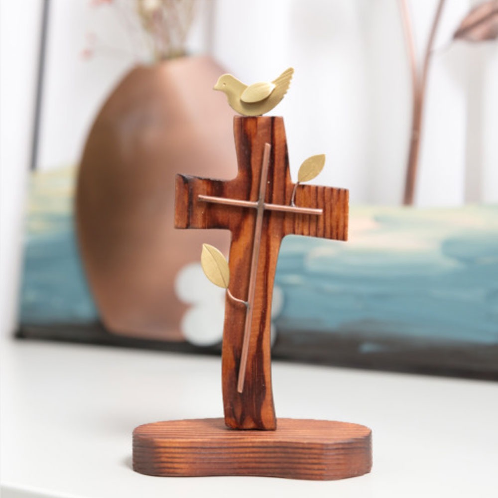 소나무탁상십자가 십자가새 가정용 예배용 선물용