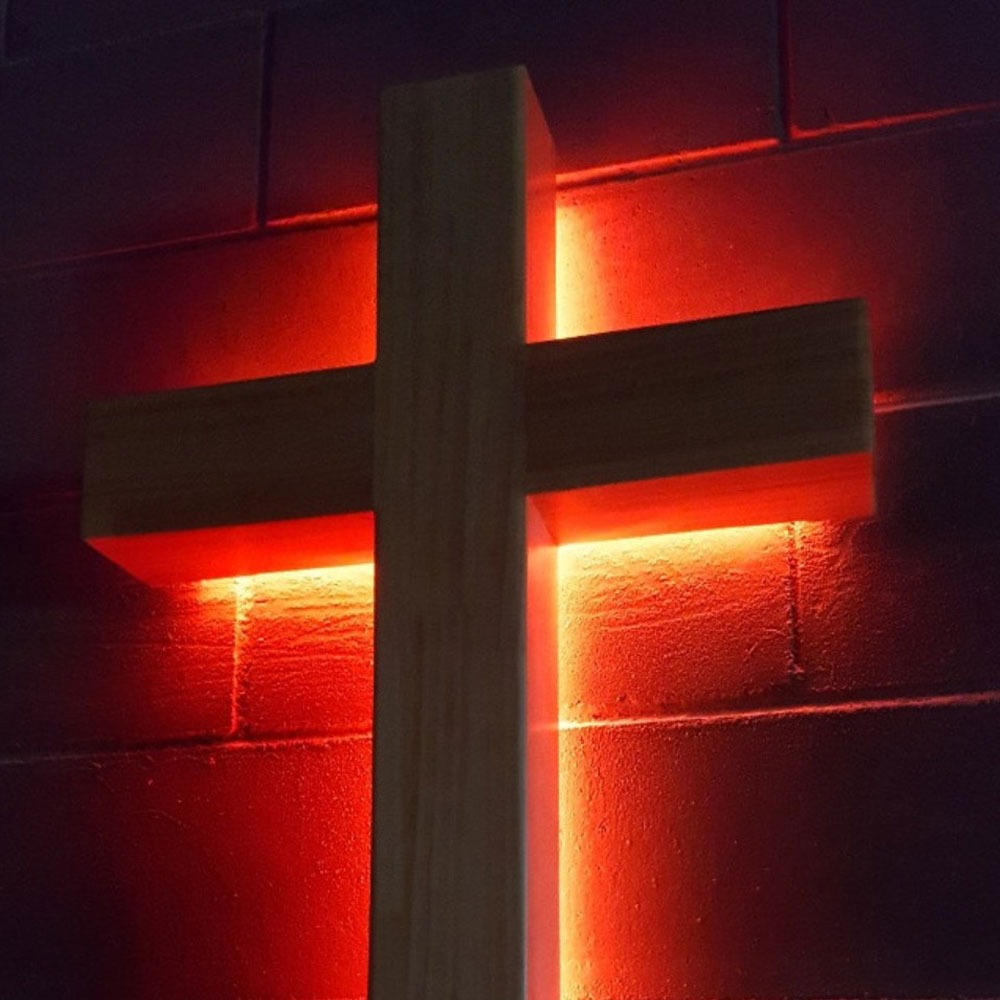 chwm 교회강대상용십자가-원목LED십자가_(3자) 빨강