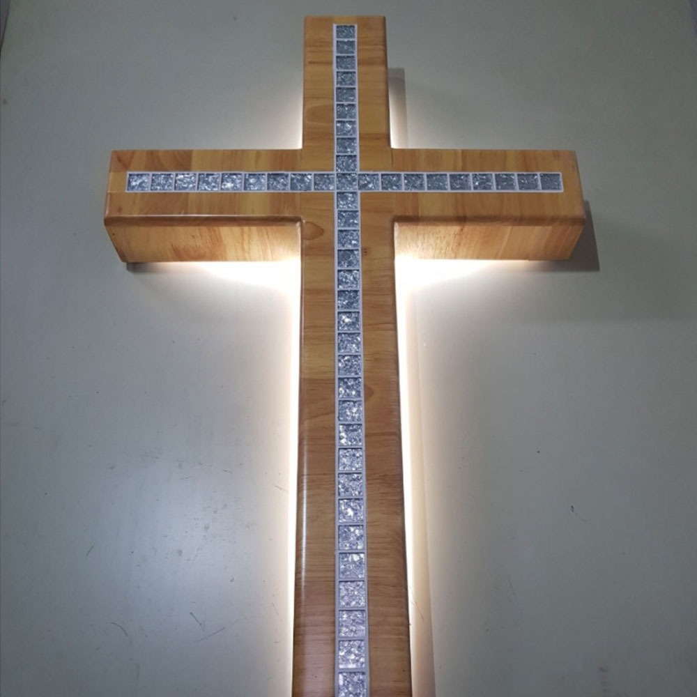 chwm 교회강대상용십자가-크리스탈LED십자가 (3자)