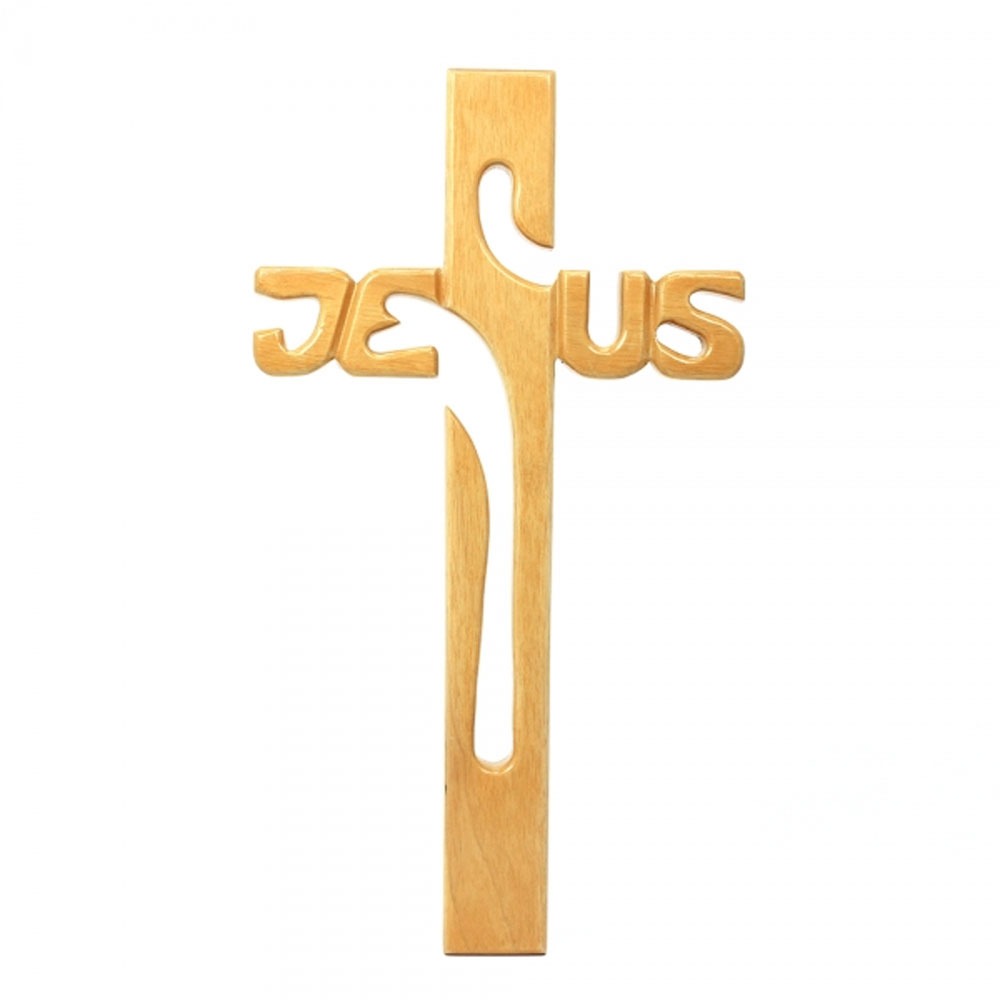원목십자가-원목 나무 JESUS 벽걸이 십자가 가정용 예배용 10개이상 교회명인쇄
