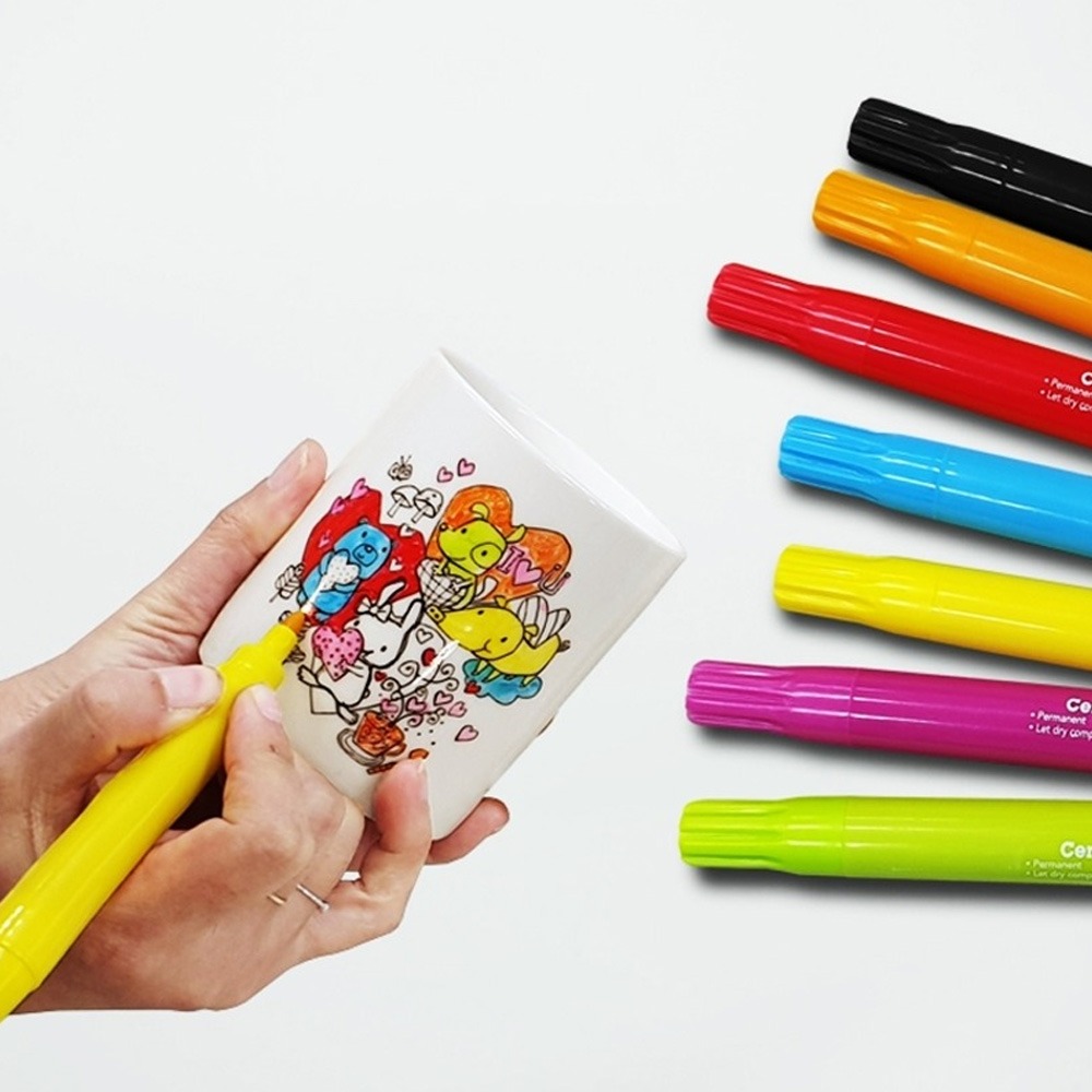 2401) 나만의도자기그리기  연필통 연필꽂이 색칠하기 (세라믹드로잉펜 선택)