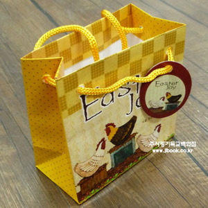 [부활주일쇼핑백] 달걀쇼핑백 Easter Joy(노랑)-054 (1묶음 10개)